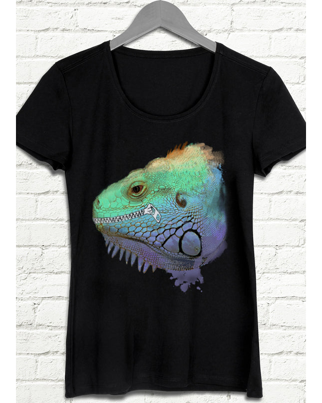 İguana siyah t-shirt - basmatik.com