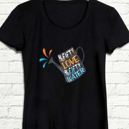 Fifty love Bayan Siyah tshirt - basmatik.com