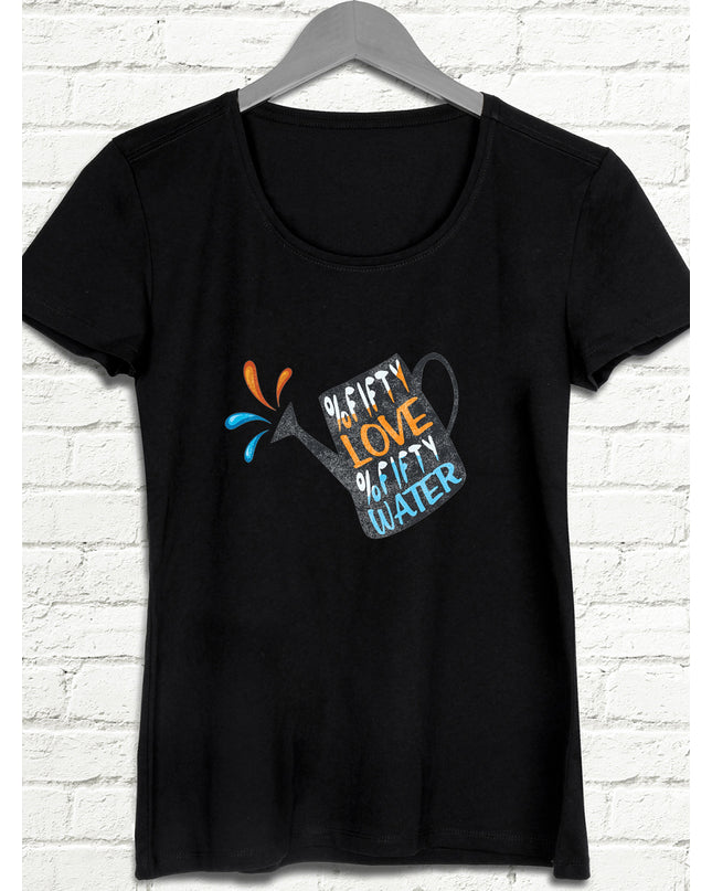 Fifty love Bayan Siyah tshirt - basmatik.com