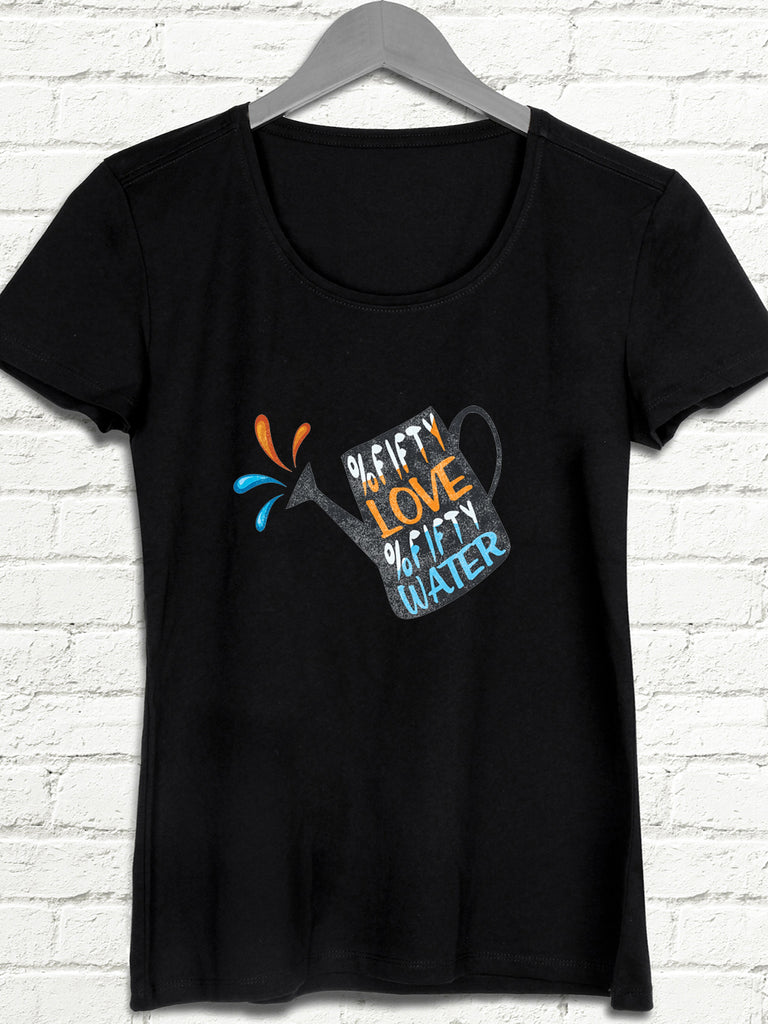 Fifty love Bayan Siyah tshirt - basmatik.com