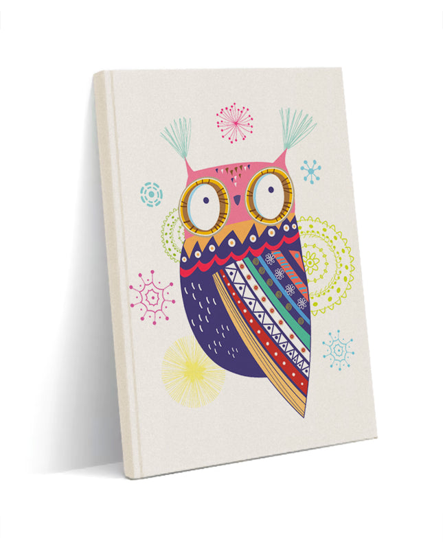 Baykuş kanvas defter - basmatik.com