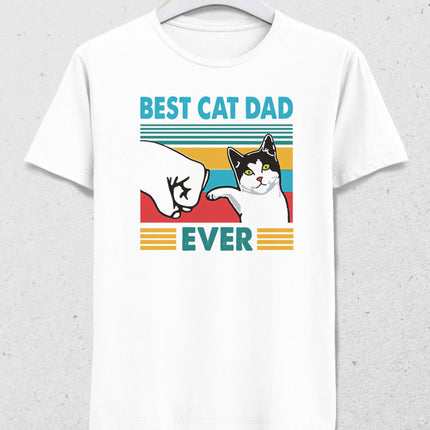 Best cat dad tişört - basmatik.com