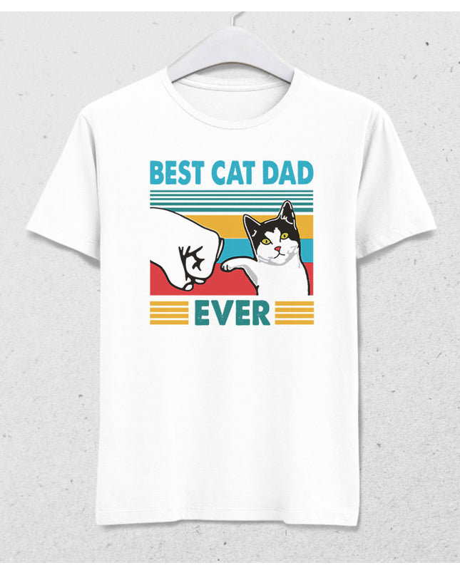 Best cat dad tişört - basmatik.com
