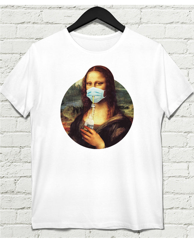 Corona Lisa Beyaz Tişört - basmatik.com