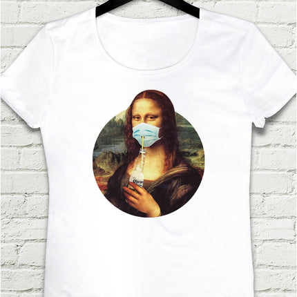 Corona Lisa Beyaz Tişört - basmatik.com