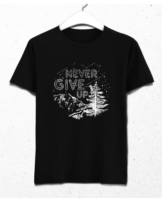 Never Give Up Erkek Tişört