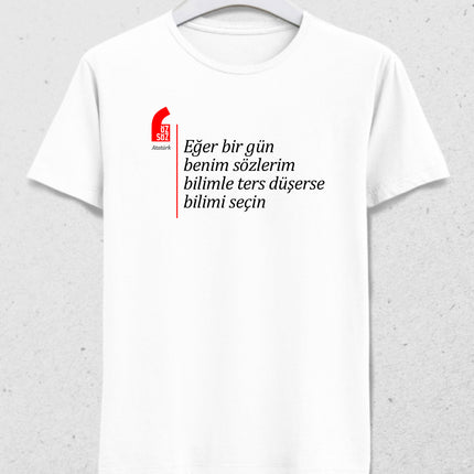 Atatürk bilim özsöz tişört - basmatik.com