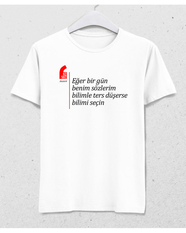 Atatürk bilim özsöz tişört - basmatik.com