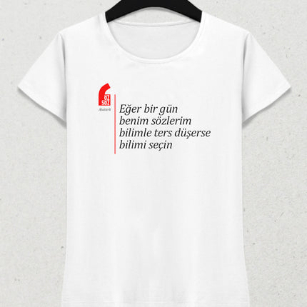 Atatürk bilim özsöz tişört - basmatik.com