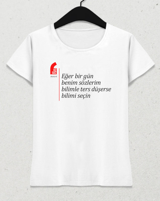 Atatürk bilim özsöz tişört - basmatik.com