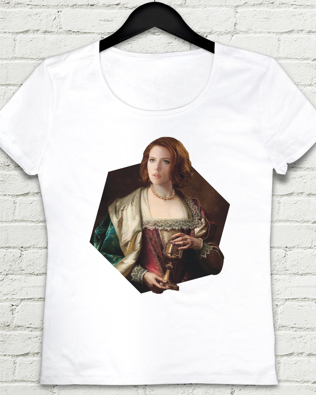 IV. Black Widow Beyaz Tshirt - basmatik.com