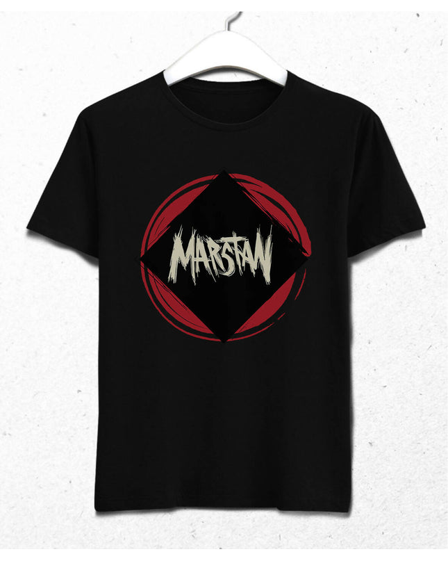 Marstan Logolu Siyah Tişört - Erkek