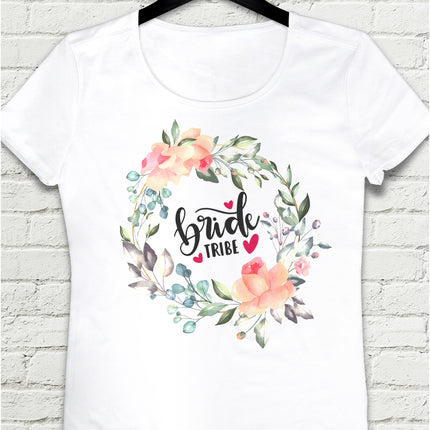 bride tribe beyaz kadın tişört - basmatik.com
