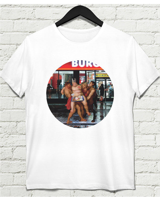 Burger Love Beyaz Tişört - basmatik.com