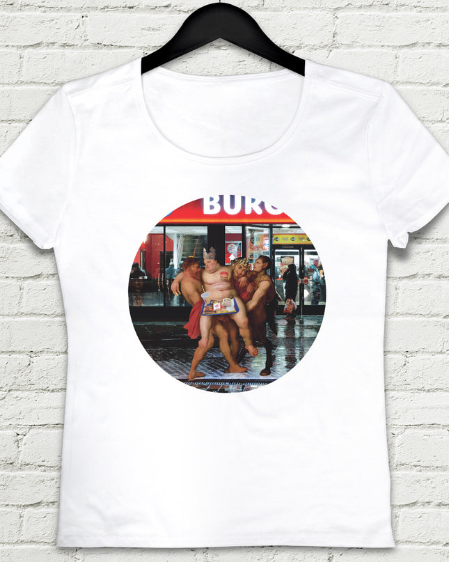 Burger Love Beyaz Tişört - basmatik.com