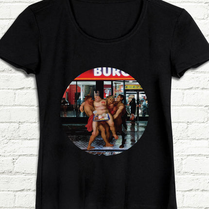 Burger Love Siyah Tişört - basmatik.com