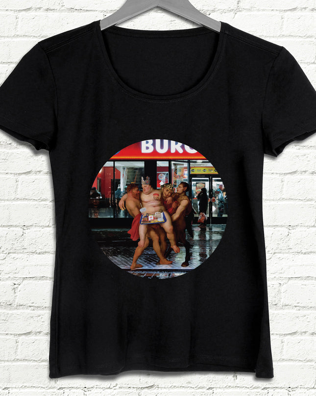 Burger Love Siyah Tişört - basmatik.com