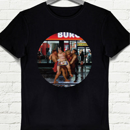 Burger Love Siyah Tişört - basmatik.com