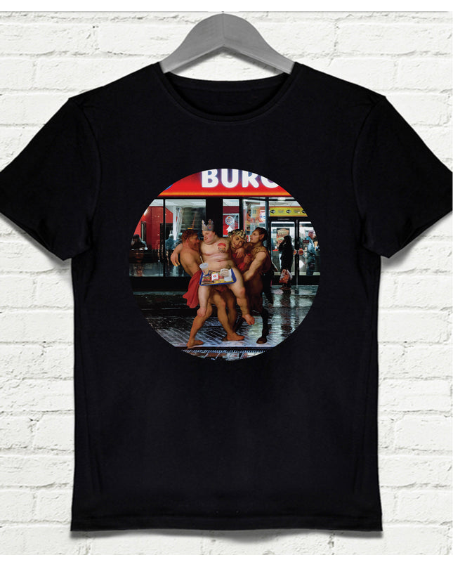 Burger Love Siyah Tişört - basmatik.com