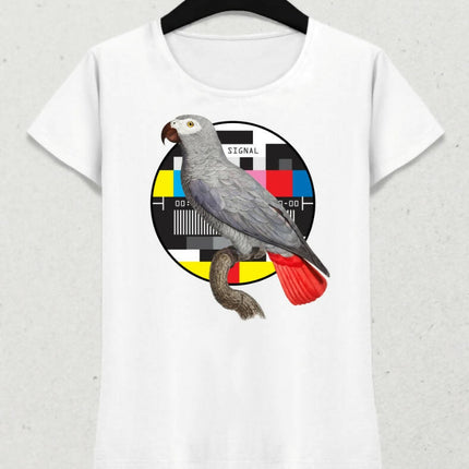 Papağan Kadın Kısa Kol T-shirt 13 - basmatik.com