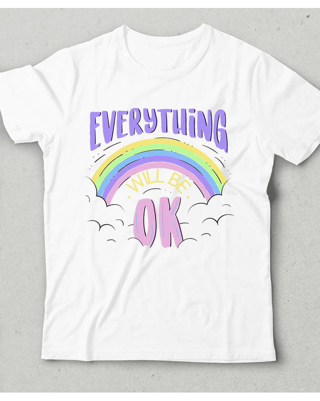 Everything will be okay Bisiklet yaka Kısa Kollu Tişört