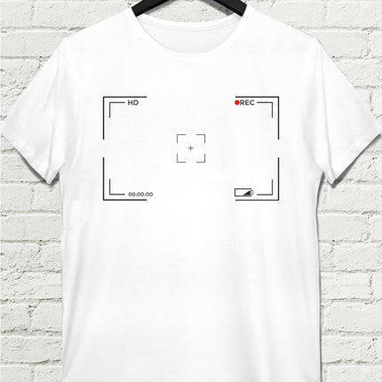 Camera View Beyaz Tişört - basmatik.com