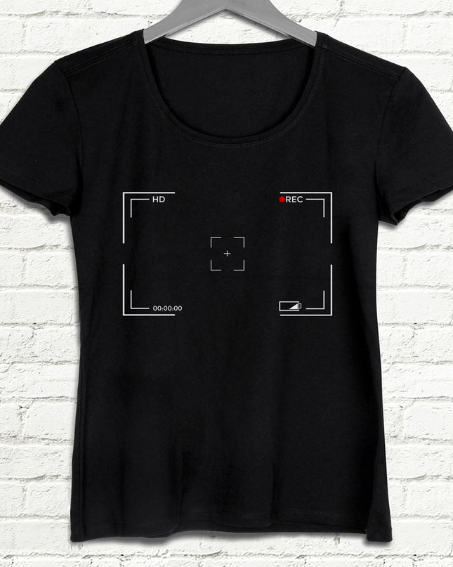 Camera View Siyah Tişört - basmatik.com