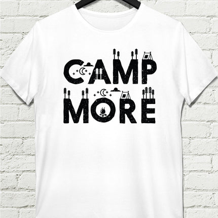 Campmore beyaz Erkek tişört - basmatik.com