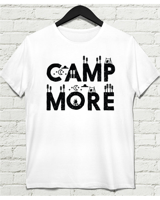 Campmore beyaz Erkek tişört - basmatik.com