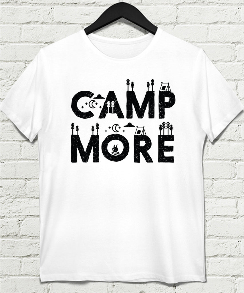 Campmore beyaz Erkek tişört - basmatik.com