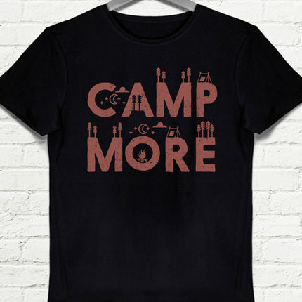 Campmore siyah Erkek tişört - basmatik.com