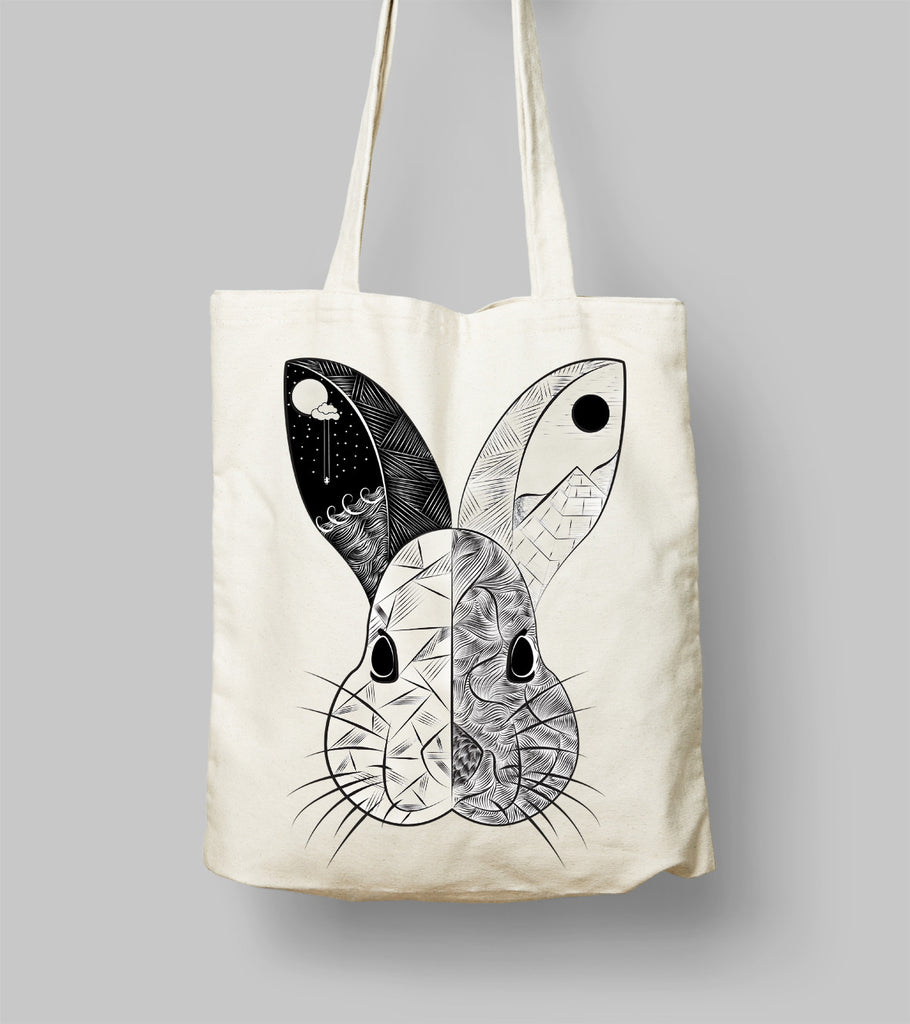 Davşan bez çanta - basmatik.com