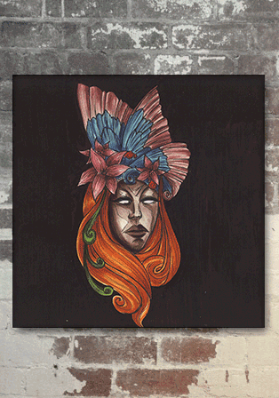 carnivale mask series3 kanvas 30x30 - basmatik.com