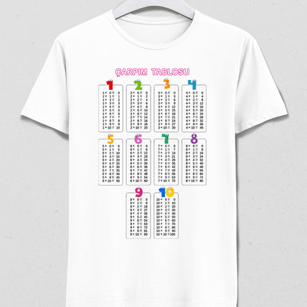 çarpım tablosu erkek tişört - basmatik.com