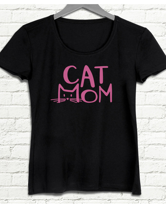 cat mom siyah tişört - basmatik.com