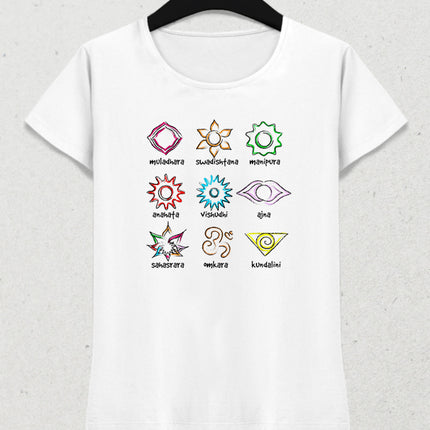 Chakras symbols tişört - basmatik.com