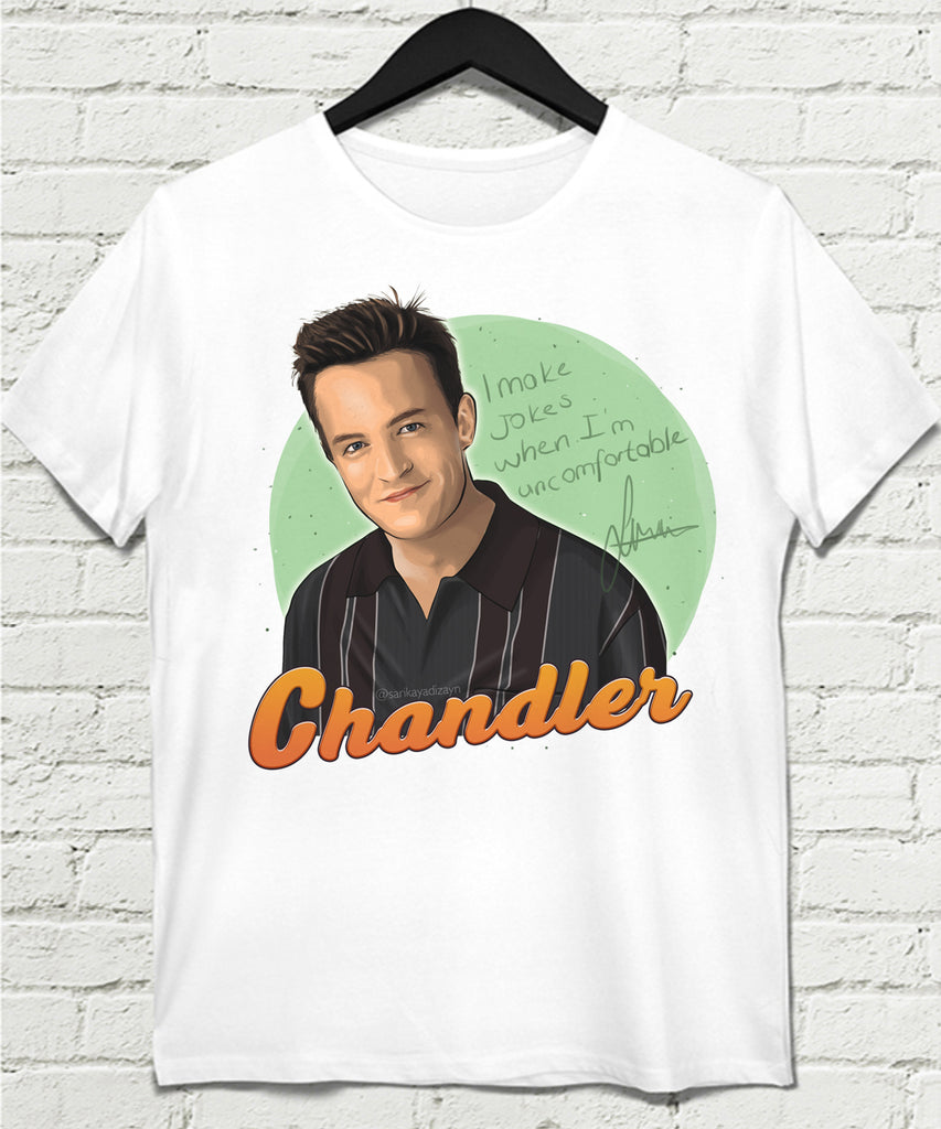 Chandler Bing Beyaz Tişört - basmatik.com