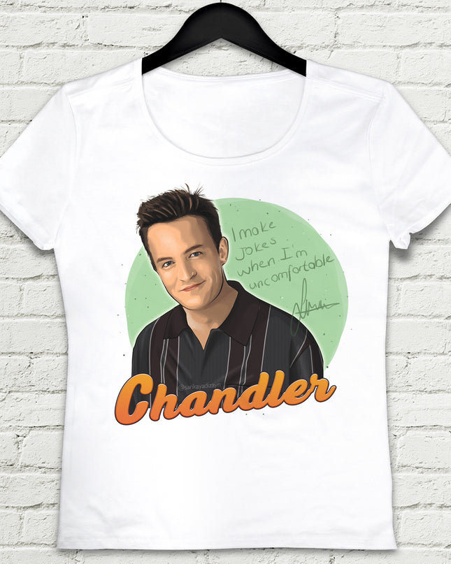 Chandler Bing Beyaz Tişört - basmatik.com