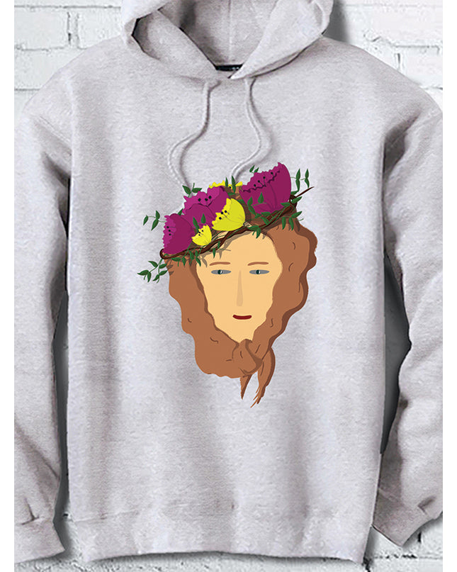 Çiçek Kız gri sweatshirt - basmatik.com