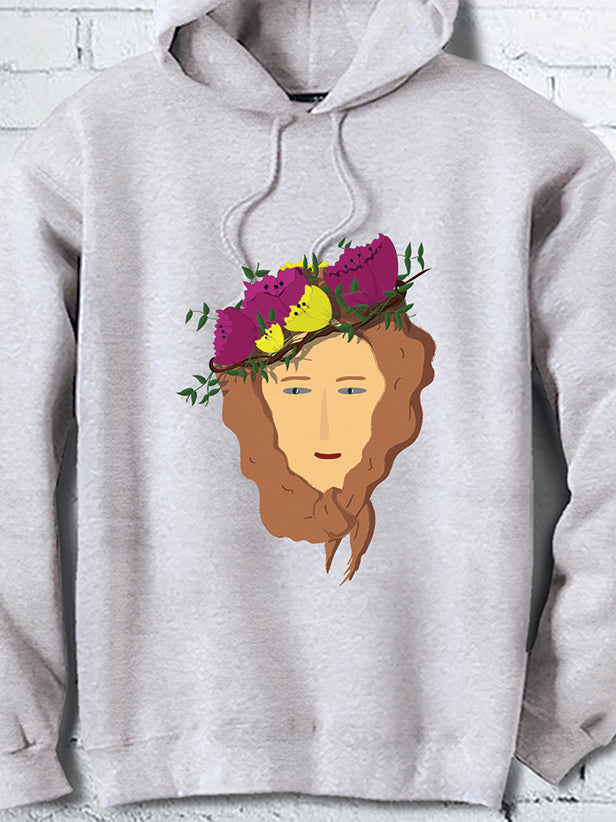 Çiçek Kız gri sweatshirt - basmatik.com