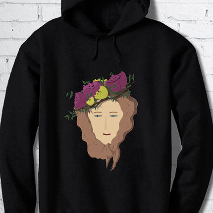 Çiçek Kız siyah sweatshirt - basmatik.com