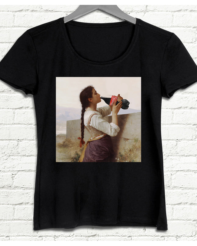Coke Kadın Siyah tshirt - basmatik.com