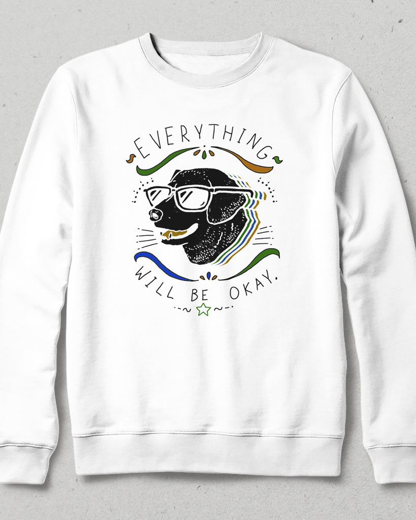 Cool dog beyaz sweatshirt - basmatik.com