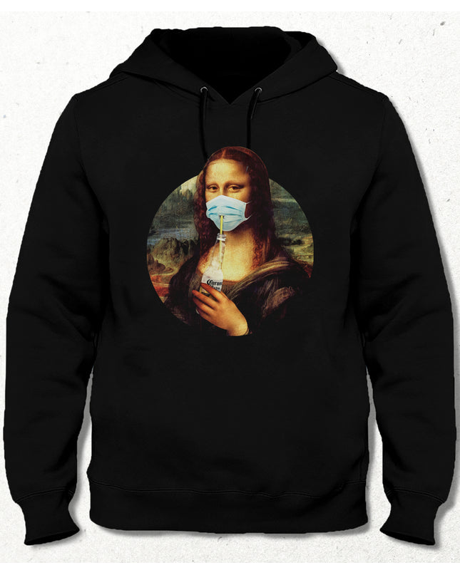 Corona Lisa Siyah Kapşonlu - basmatik.com