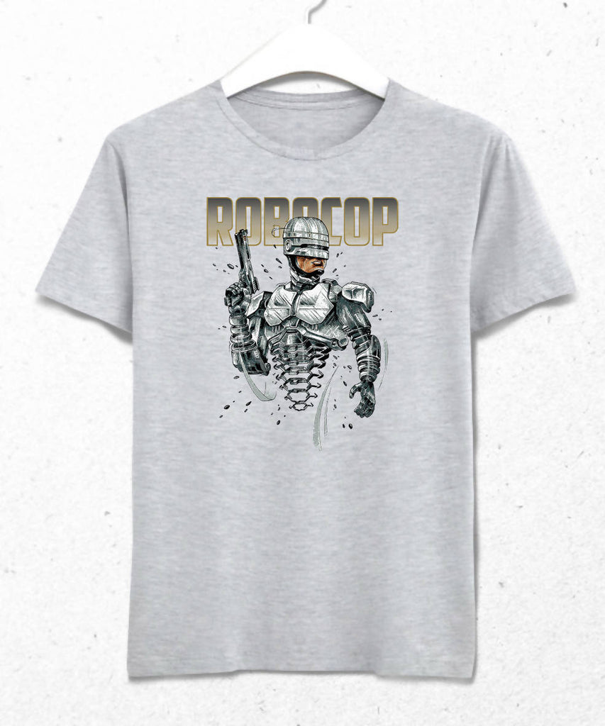 Robocop Gri Erkek Tişört - basmatik.com