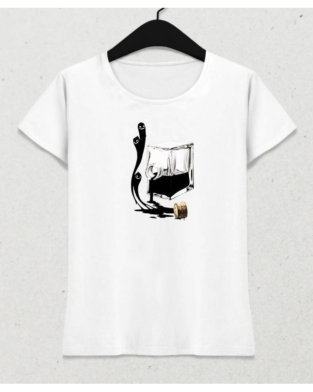 Ink Ghost Kadın Tişört - basmatik.com