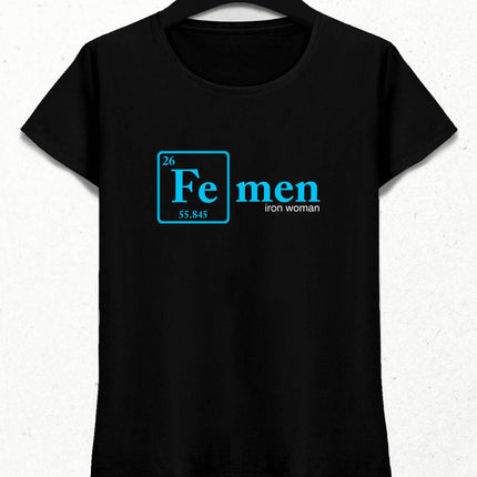 Femen (Demir Kadın) Temalı Siyah Tişört - basmatik.com