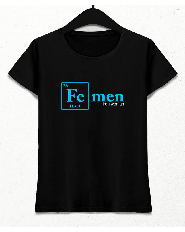 Femen (Demir Kadın) Temalı Siyah Tişört - basmatik.com