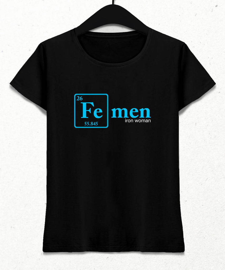 Femen (Demir Kadın) Temalı Siyah Tişört - basmatik.com