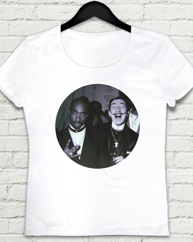 Dali ve 2Pac Beyaz Tişört - basmatik.com
